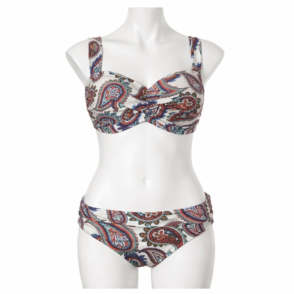 LANDS' END Multicolor Print 2 Piece Swim Top Botto